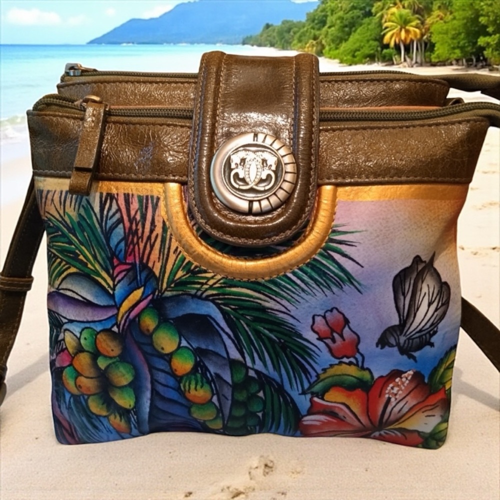 Sharif Colorful Tropical Crossbody Bag